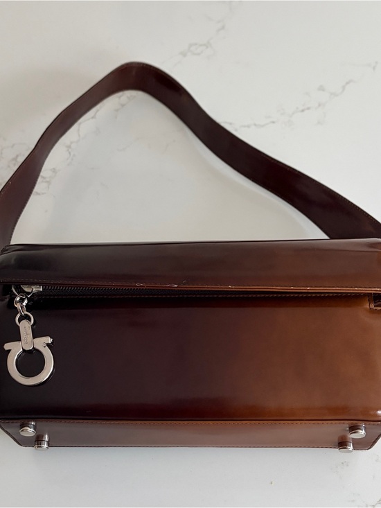 Salvatore Ferragamo Other - Vintage Salvatore Ferragamo Brown Ombré Leather Shoulder Bag